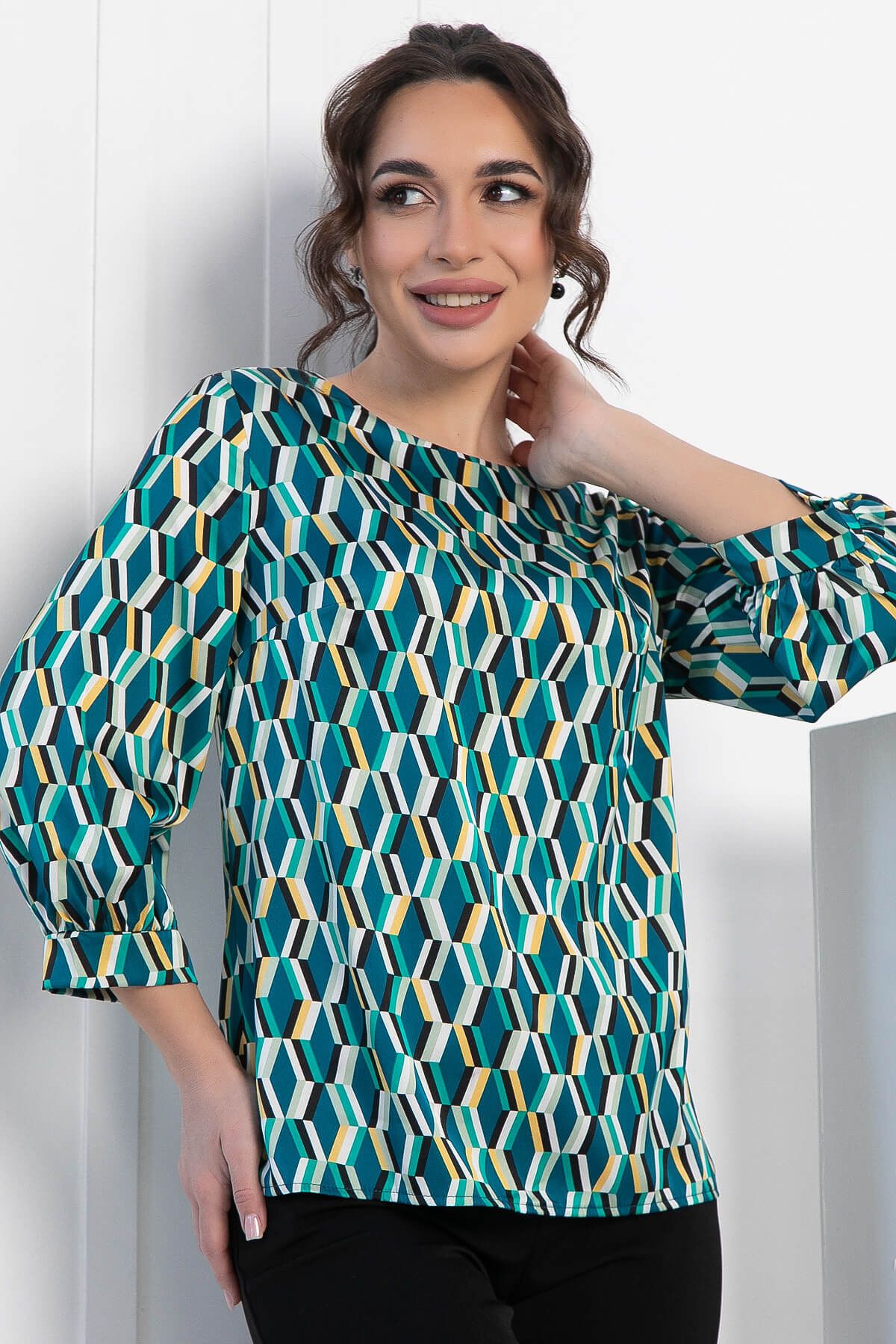 Блуза Мечта сезона (изумруд) Б12908-16М