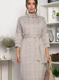 Платье трикотажное Никс (бежевый лео) П14279-4М