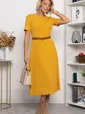Платье трикотажное Парижанка (желтое) П14334-10М