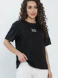 Футболка Аника (черная/коты) Б13494-20М