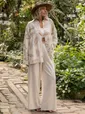Рубашка льняная Тропик (бежевая) Б16180-1М