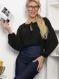 Блуза Шарм (черная) Б13848-10М