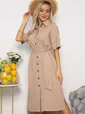 Платье Фруктовый коктейль (бежевое) П13656-18М
