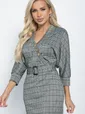 Платье Фокси (черно-бежевое) П11249