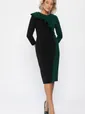 Платье Эванесса (черно-зеленое) П12749-35М