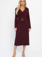 Платье трикотажное Парижанка (бордовое) П14622-10М