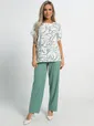 Костюм брючный Наше лето (мятно-молочный) К15717-8М