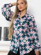 Блуза хлопковая Танец линий (зеленая) Б14857-14М