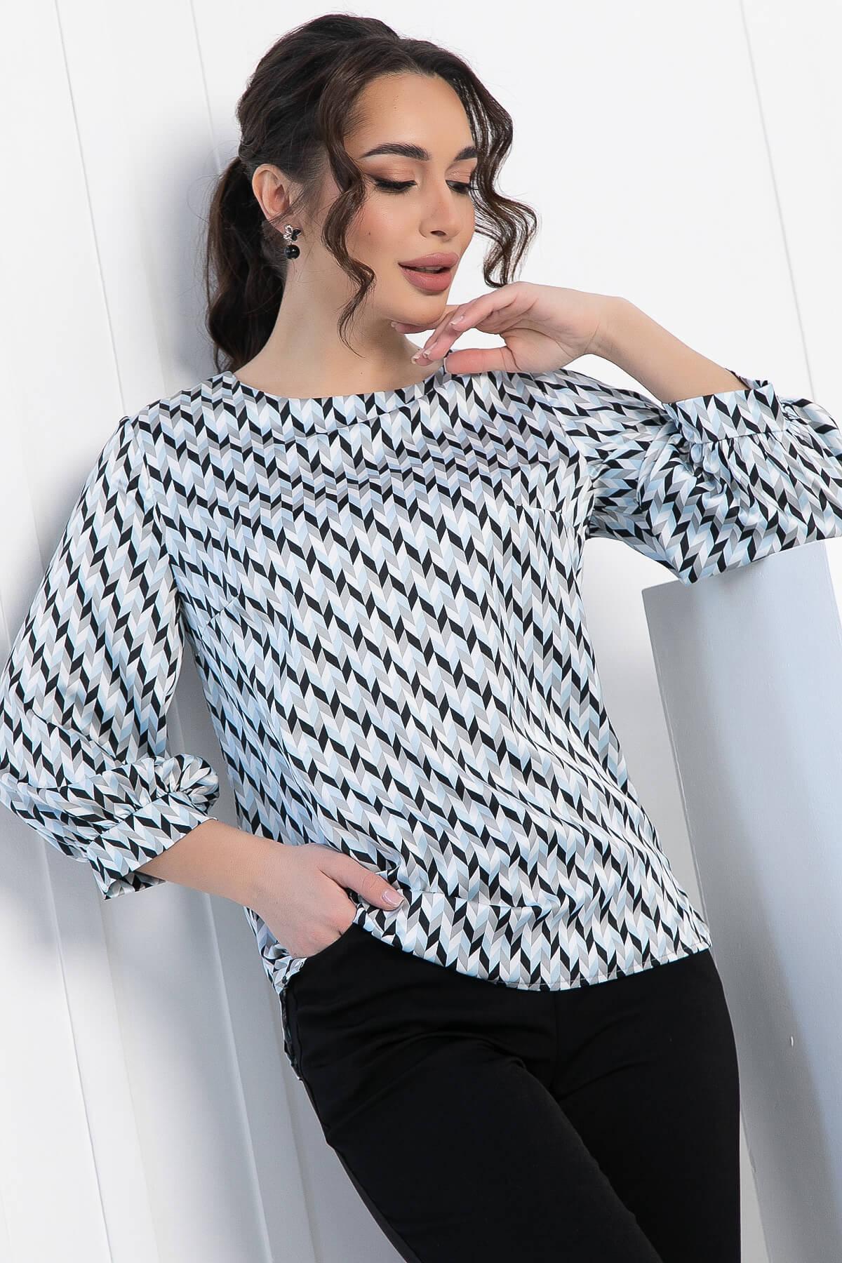 Блуза Мечта сезона (серо-голубая) Б12909-16М