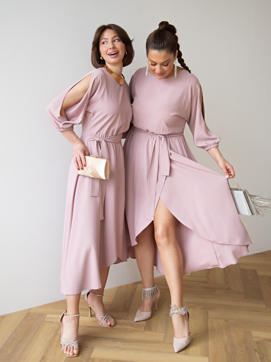 Платье Танго вдвоем (пудра) П15165-1М