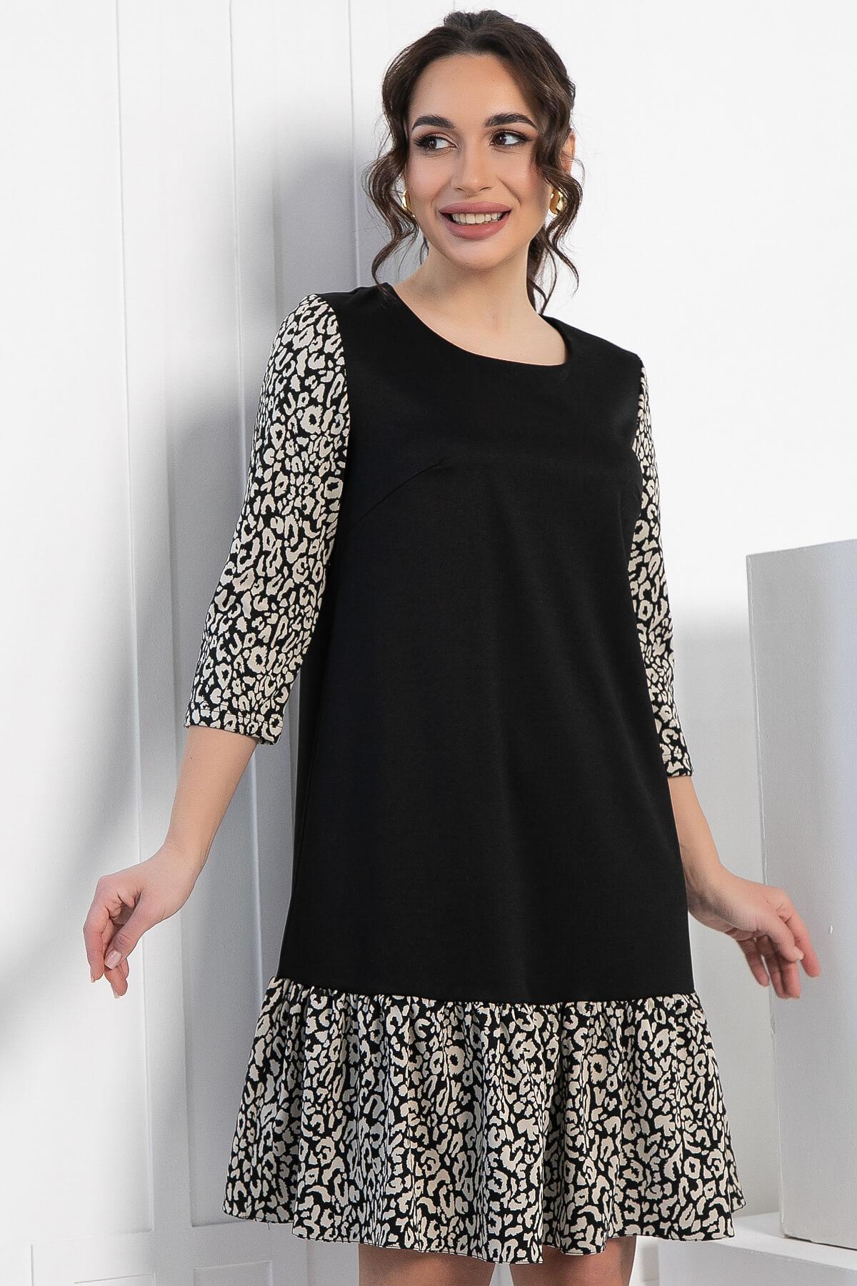 Платье Фиона (черное) П12956-10М