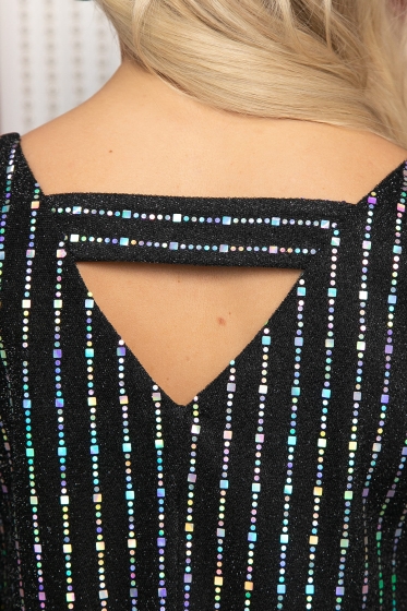 Блуза праздничная Ты ослепляешь! (черная) Б14697-7М