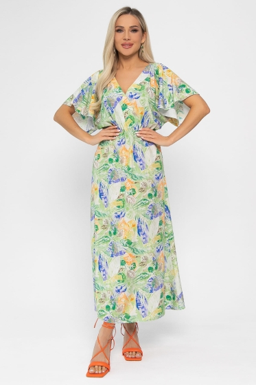 Платье Летнее настроение (зеленое) П13727-7М