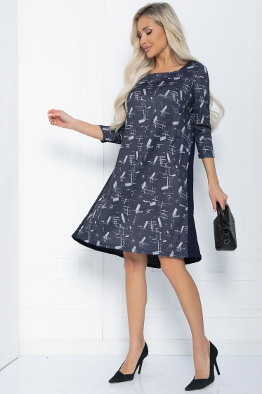 Платье Леди Элегант (синее) П12206-10