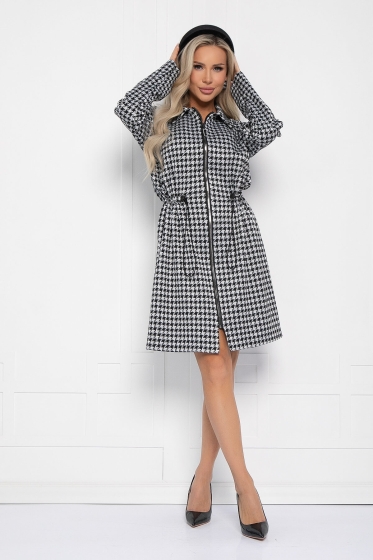 Платье Зарина (черно-белое) П12702-5