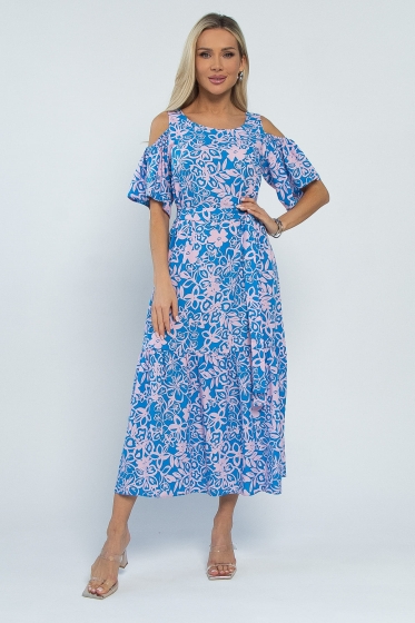 Платье Марианна (сине-розовое) П13472-5М