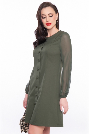 Платье "Французский шик" (хаки) П3125
