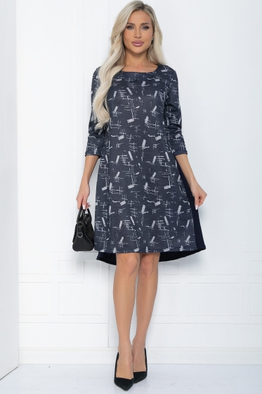 Платье Леди Элегант (синее) П12206-10