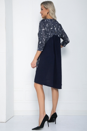Платье Леди Элегант (синее) П12206-10