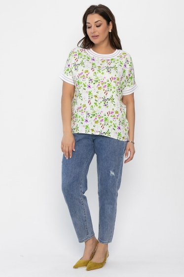 Блуза Лаванда (молочная) Б13818-1М