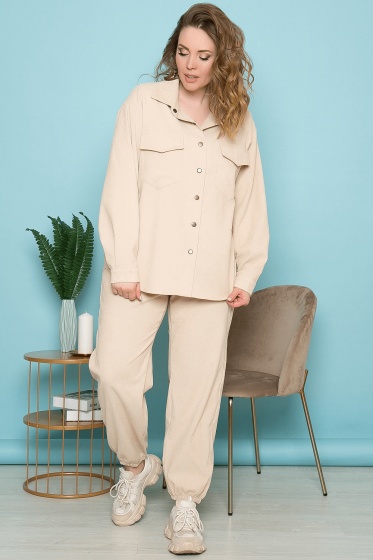 Костюм "На пульсе моды" (слоновая кость) К3435