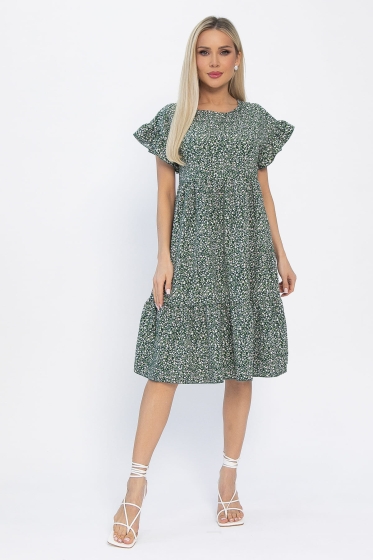Платье Лапушка (зеленое) П13536-18М