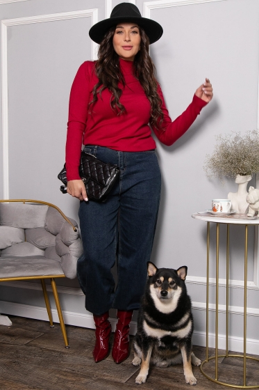 Водолазка Осенняя история (красная) Б14541-20М