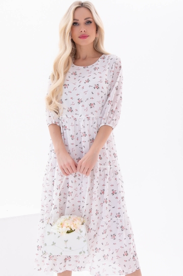Платье "Виталина" (цветы) П6098