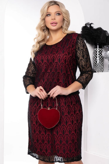 Платье "Великолепный век" (рэд/блэк) П7936