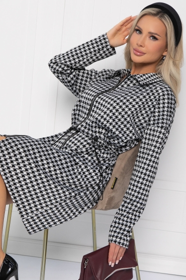 Платье Зарина (черно-белое) П12702-5