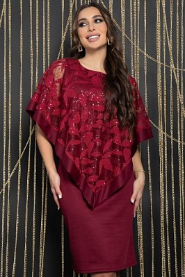 Платье Твой выход (бордо) П14586-7М Платье Твой выход (бордо) П14586-7М