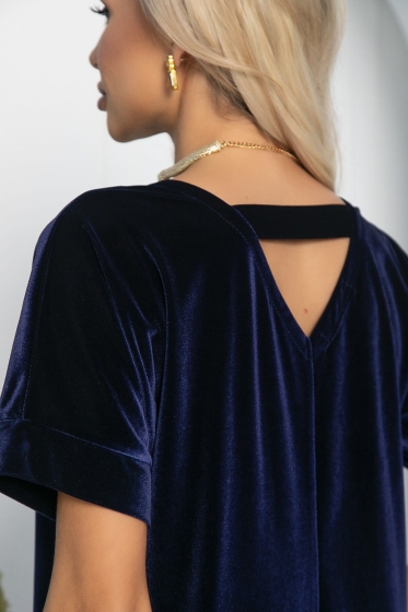 Платье Покоряя сердца (темно-синее) П11238